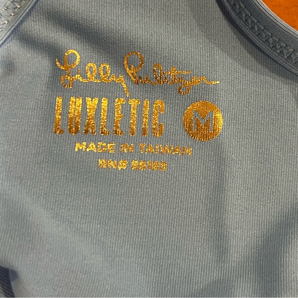 Lilly Pulitzer luxletic blue razor back tank top size Medium - Picture 4 of 6